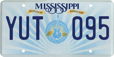 MS license plate YUT095