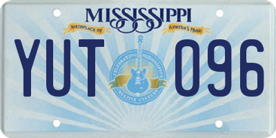 MS license plate YUT096
