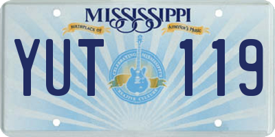 MS license plate YUT119