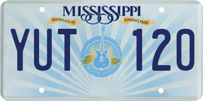 MS license plate YUT120