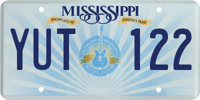 MS license plate YUT122