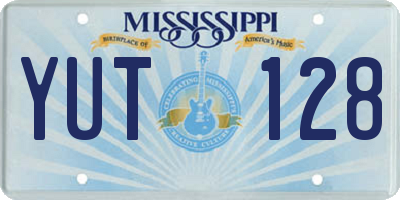 MS license plate YUT128