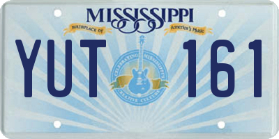 MS license plate YUT161