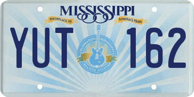 MS license plate YUT162