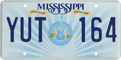 MS license plate YUT164