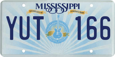 MS license plate YUT166