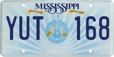 MS license plate YUT168