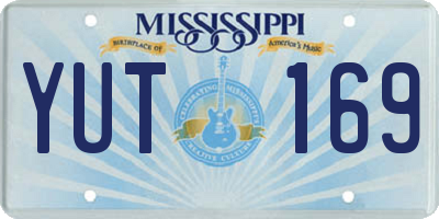 MS license plate YUT169