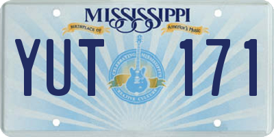 MS license plate YUT171