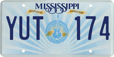 MS license plate YUT174