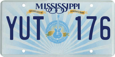 MS license plate YUT176