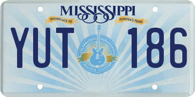 MS license plate YUT186