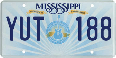 MS license plate YUT188