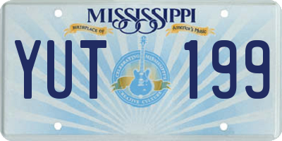 MS license plate YUT199