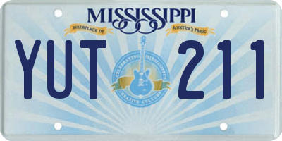 MS license plate YUT211