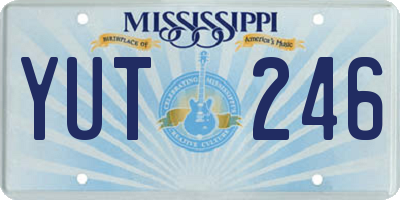 MS license plate YUT246