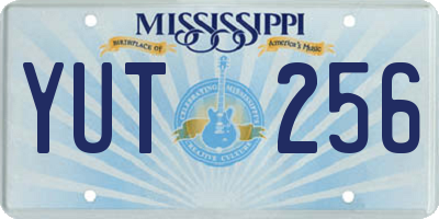 MS license plate YUT256