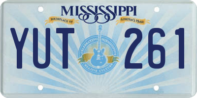 MS license plate YUT261
