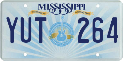 MS license plate YUT264