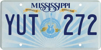 MS license plate YUT272