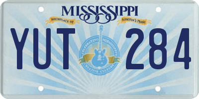 MS license plate YUT284