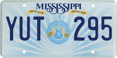 MS license plate YUT295