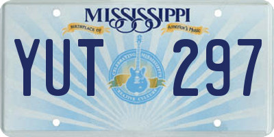 MS license plate YUT297