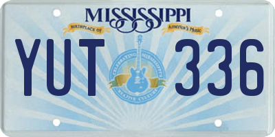 MS license plate YUT336
