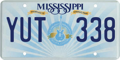 MS license plate YUT338