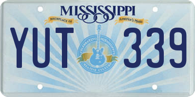 MS license plate YUT339