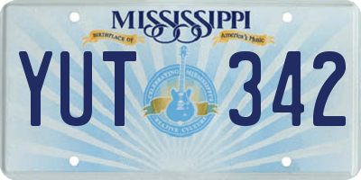 MS license plate YUT342