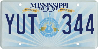MS license plate YUT344