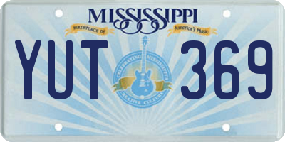 MS license plate YUT369