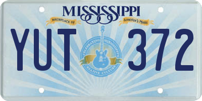 MS license plate YUT372