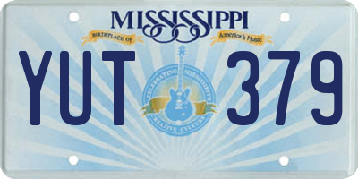 MS license plate YUT379