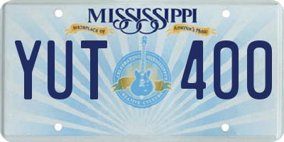 MS license plate YUT400