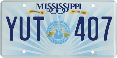 MS license plate YUT407