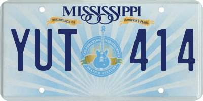 MS license plate YUT414