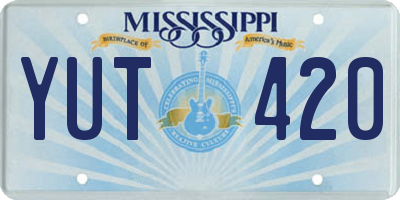 MS license plate YUT420