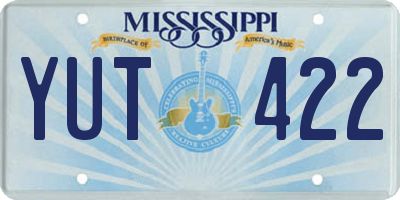 MS license plate YUT422