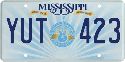 MS license plate YUT423