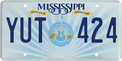MS license plate YUT424