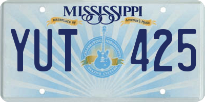 MS license plate YUT425