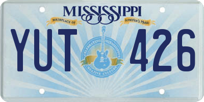 MS license plate YUT426