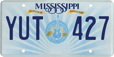 MS license plate YUT427