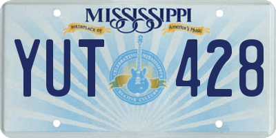 MS license plate YUT428