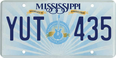 MS license plate YUT435