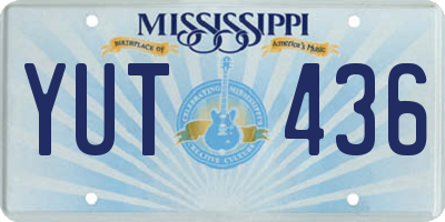 MS license plate YUT436