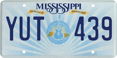 MS license plate YUT439