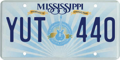 MS license plate YUT440